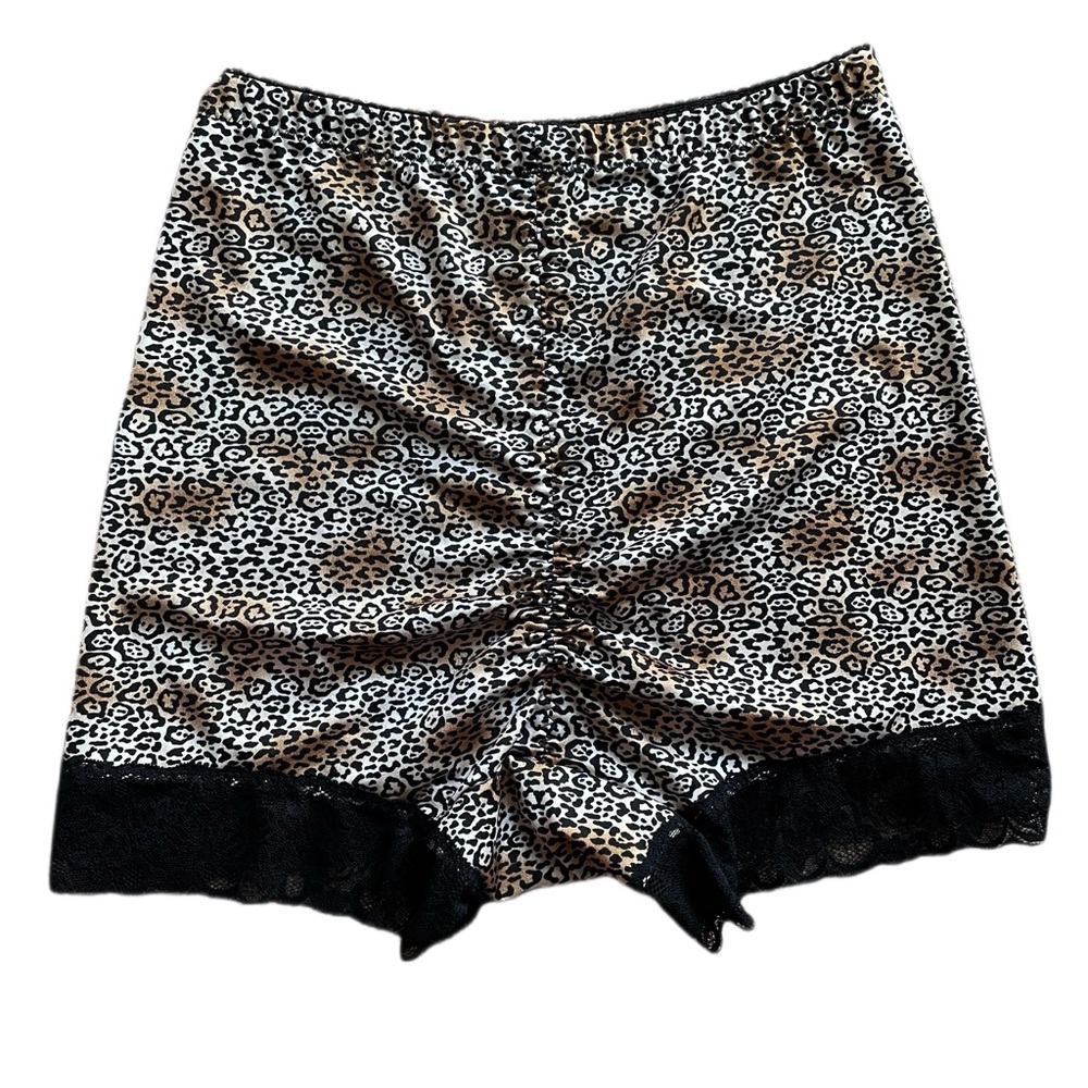 Rhonda Shear Pin-Up Panty Lace Animal Print Mesh - L - Picture 3 of 7